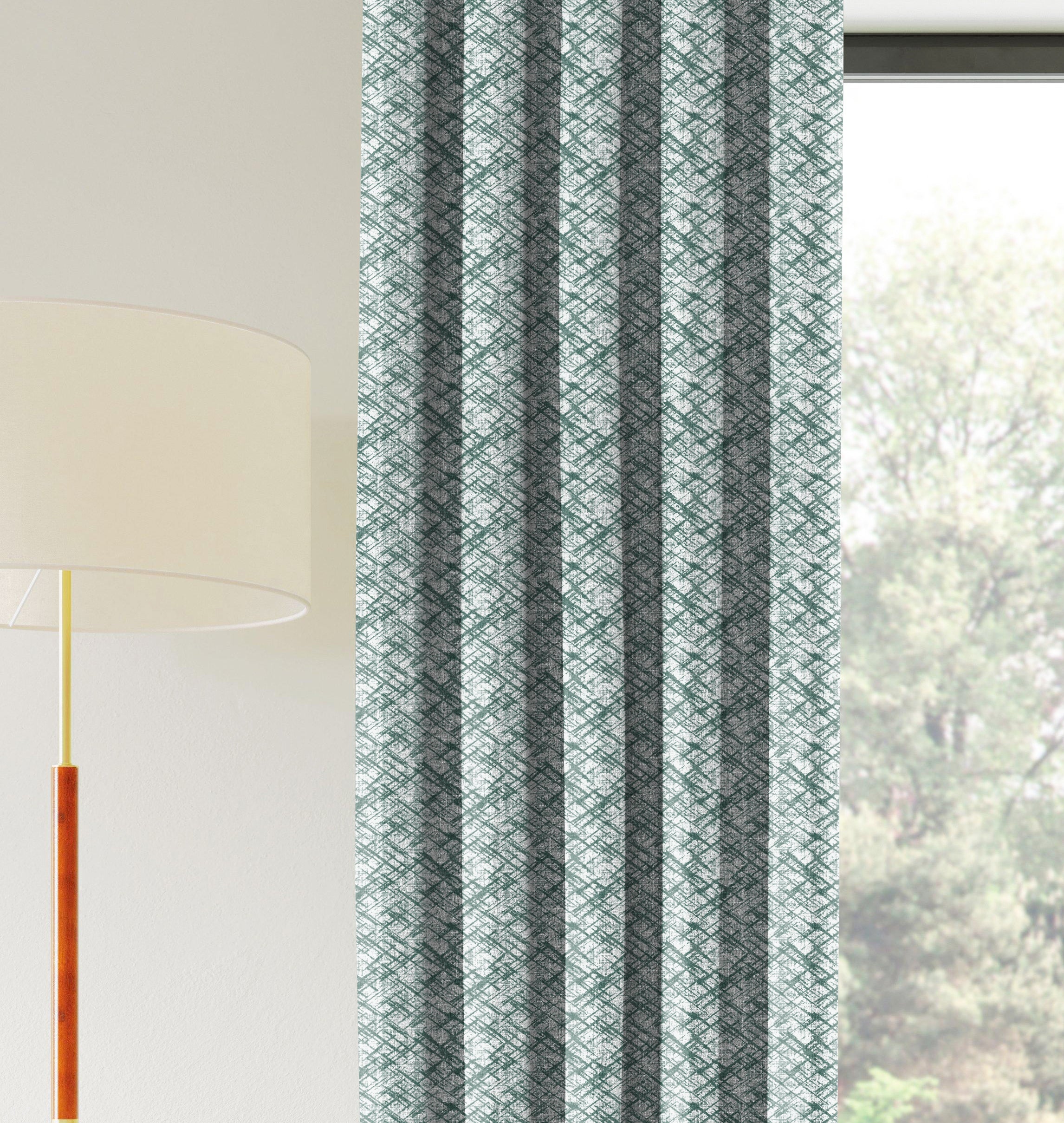 DITSY SEAGREEN PRINTED BLACKOUT CURTAIN