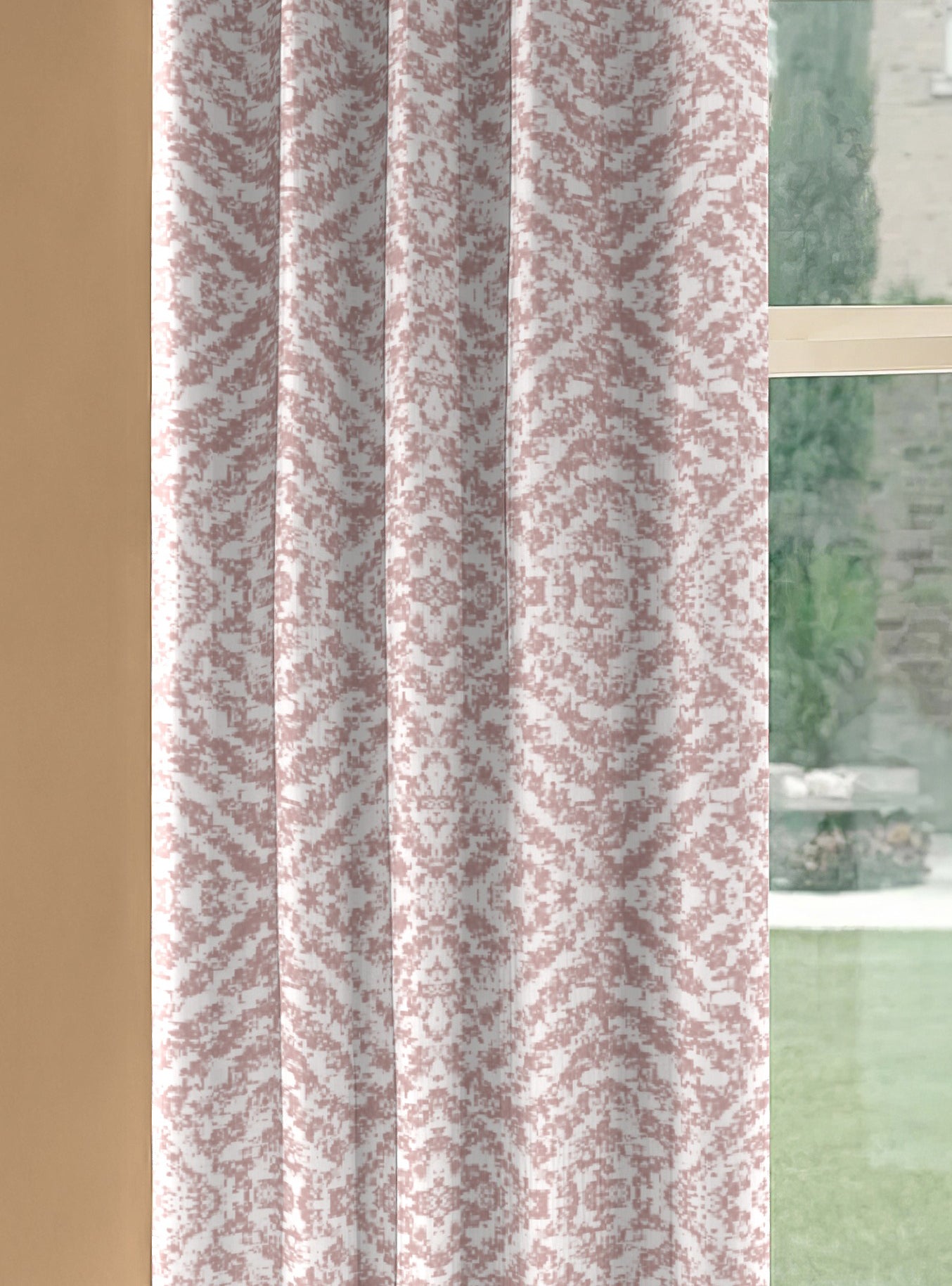 SAFARI PINK PRINTED BLACKOUT CURTAIN