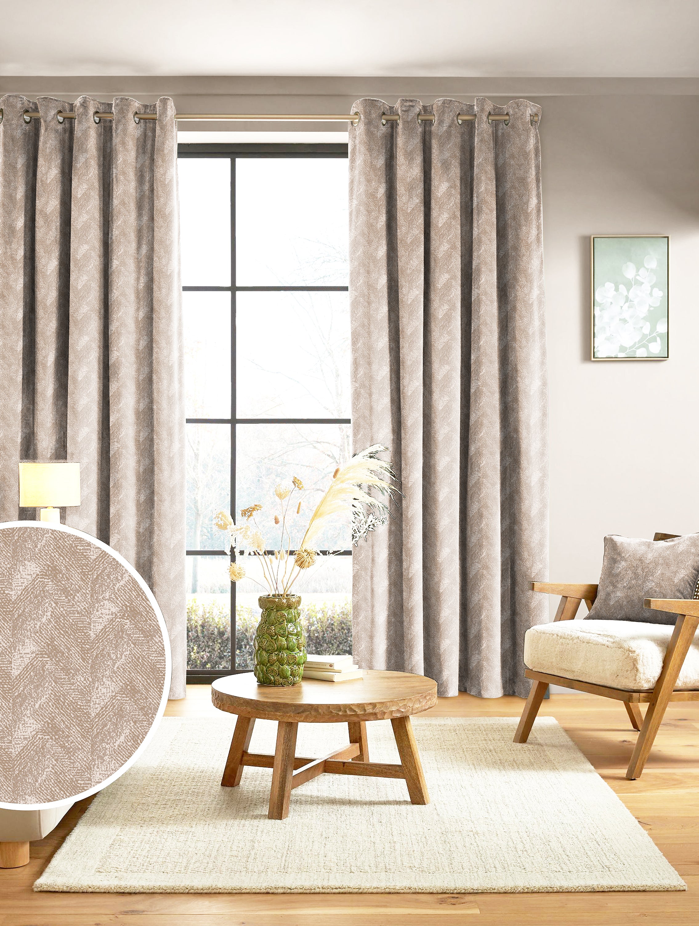 ENSLEY ALMOND PREMIUM BLACKOUT CURTAIN