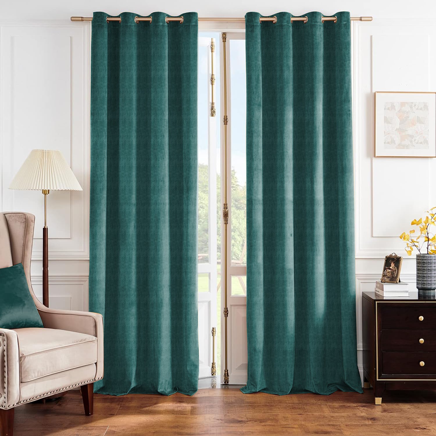 JODHPUR TEXTURE BLACKOUT CURTAIN TEAL