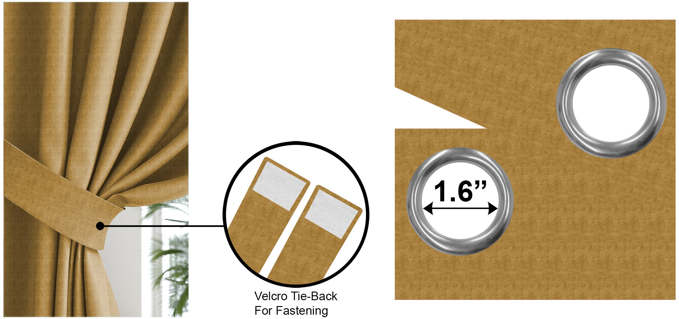 JODHPUR TEXTURE PRINTED BLACKOUT CURTAIN CAMEL