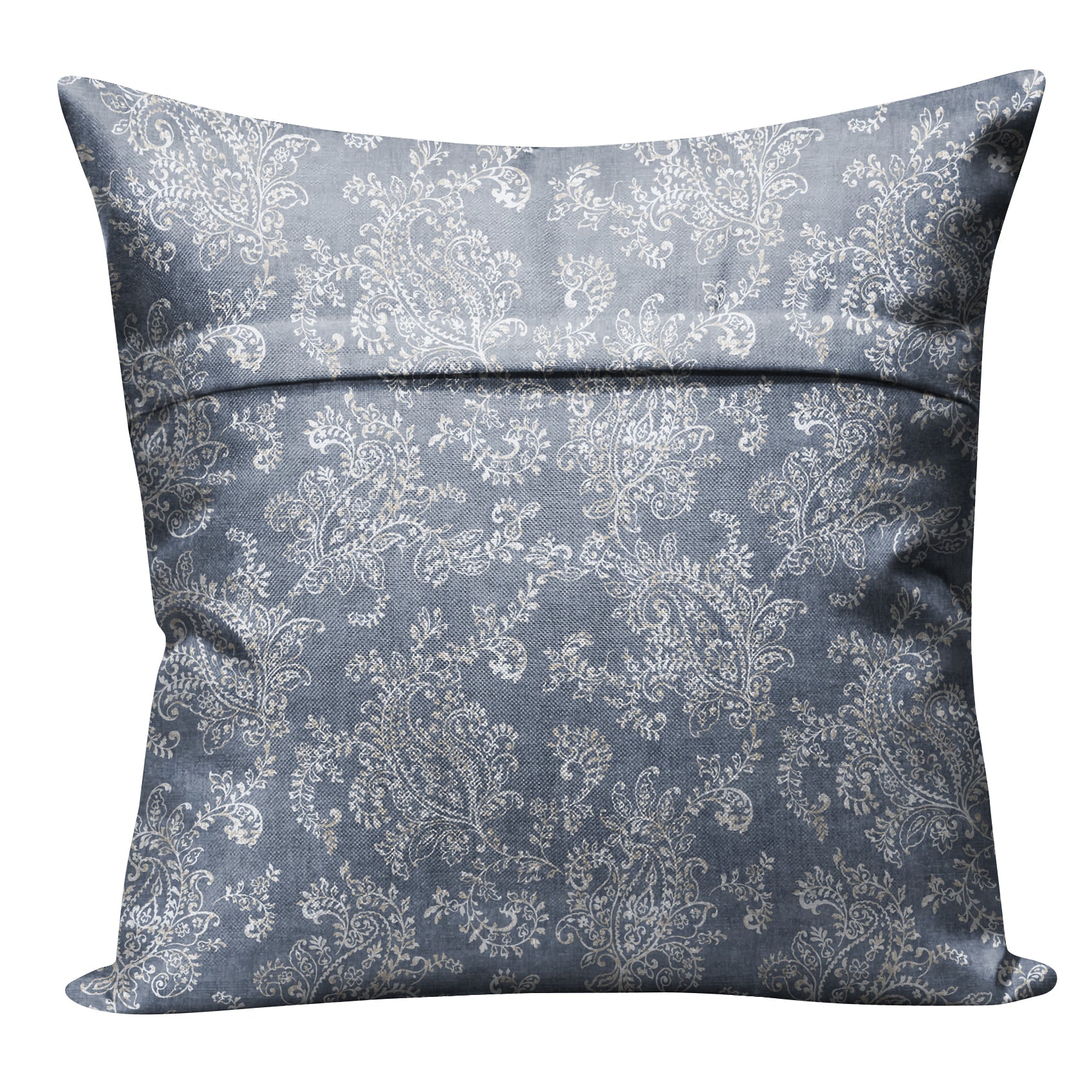 JODHPUR FLOWERS DIGITAL PRINTED CUSHION COVER INDIGO (Pack of 2)