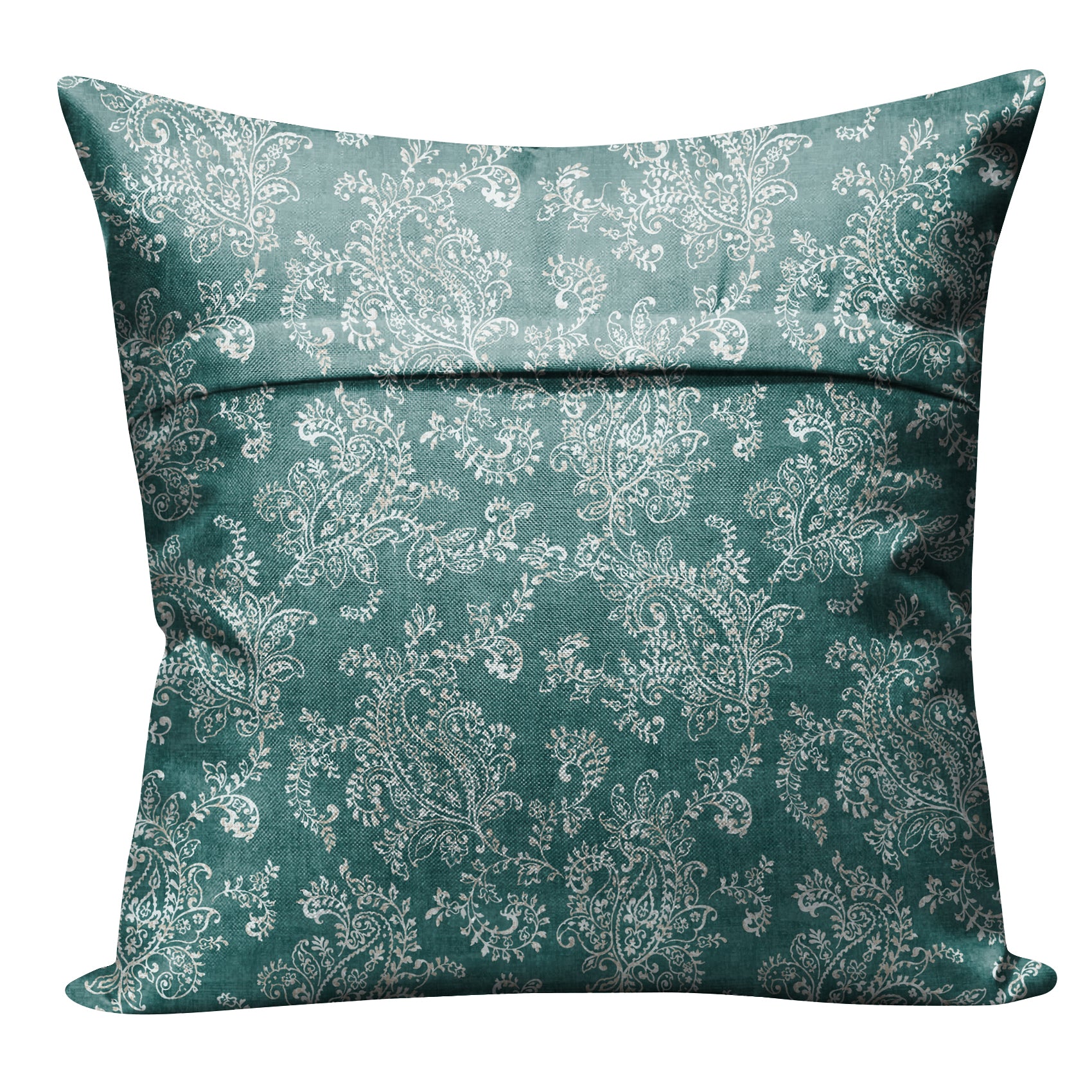 JODHPUR FLOWERS (16X16 INCH) DIGITAL PRINTED CUSHION COVER TEAL