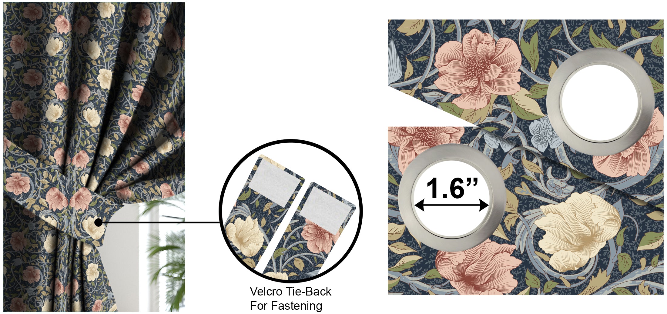 Heritage Navy Blackout Curtain