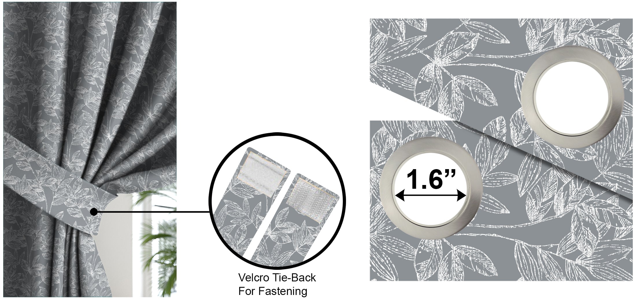 MEADOW GREY BLACKOUT CURTAIN