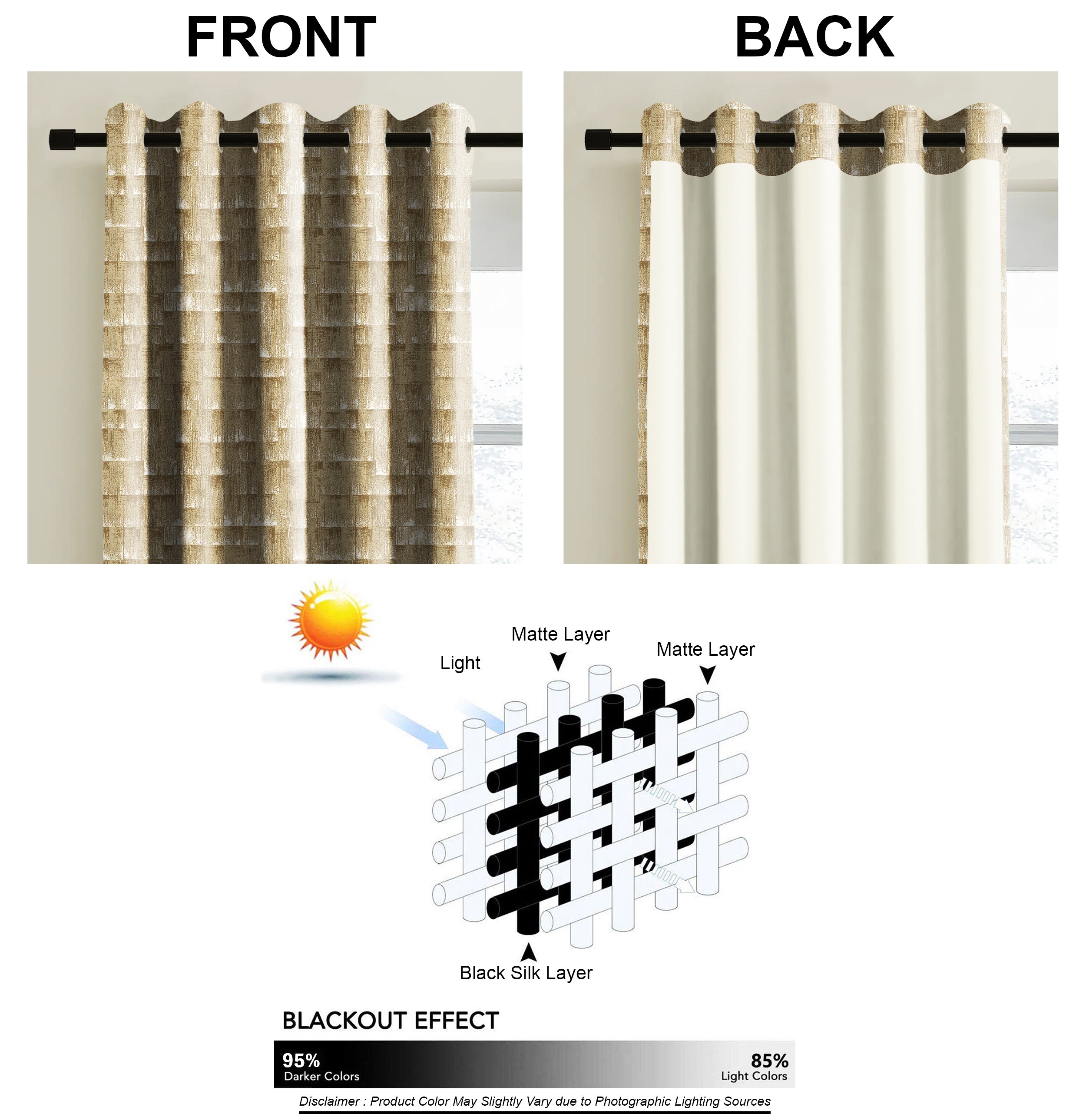 MALAGA MUSTARD PRINTED BLACKOUT CURTAINS