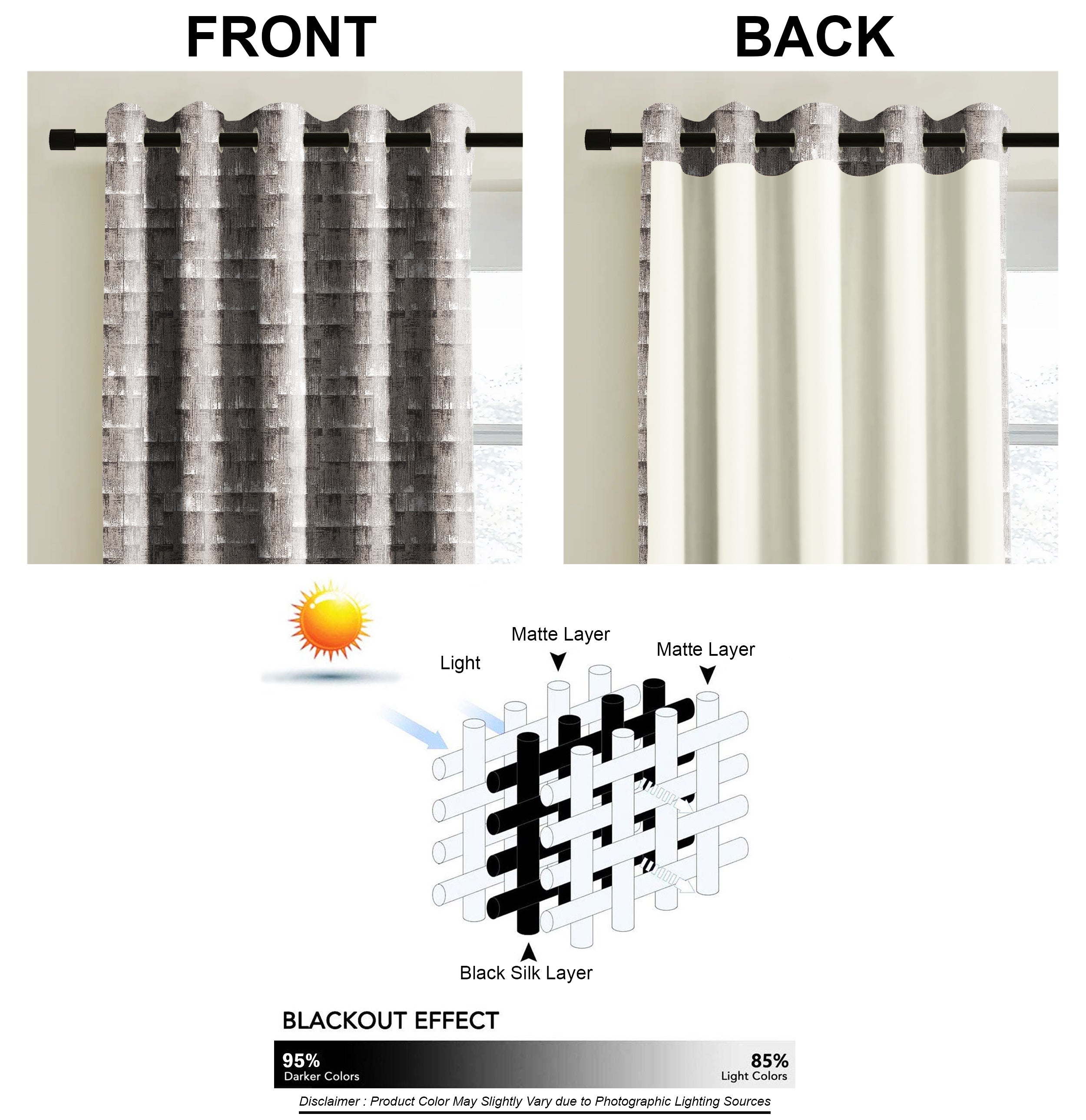 MALAGA COFFEE PRINTED BLACKOUT CURTAINS
