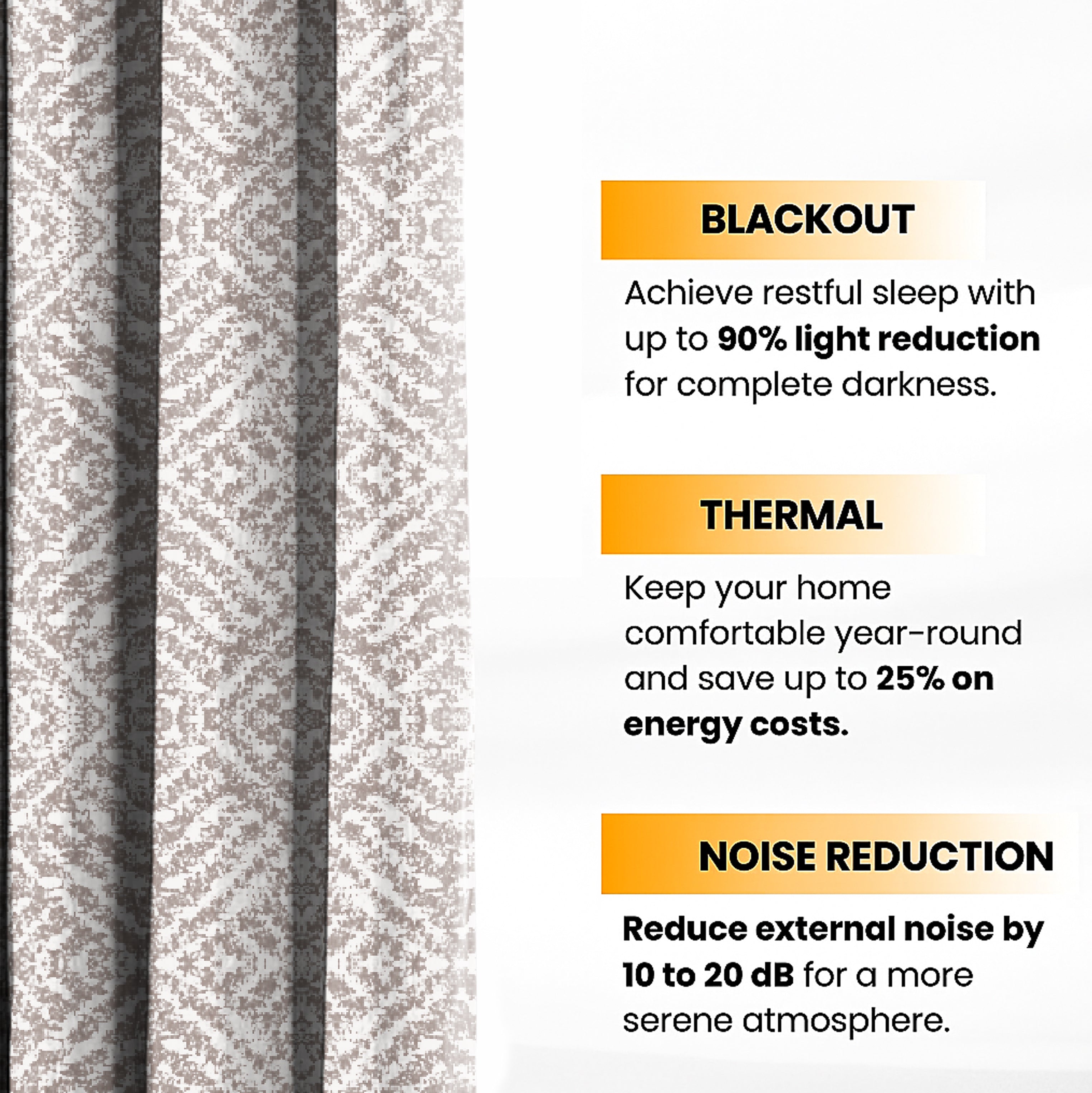 SAFARI STONE PRINTED BLACKOUT CURTAIN
