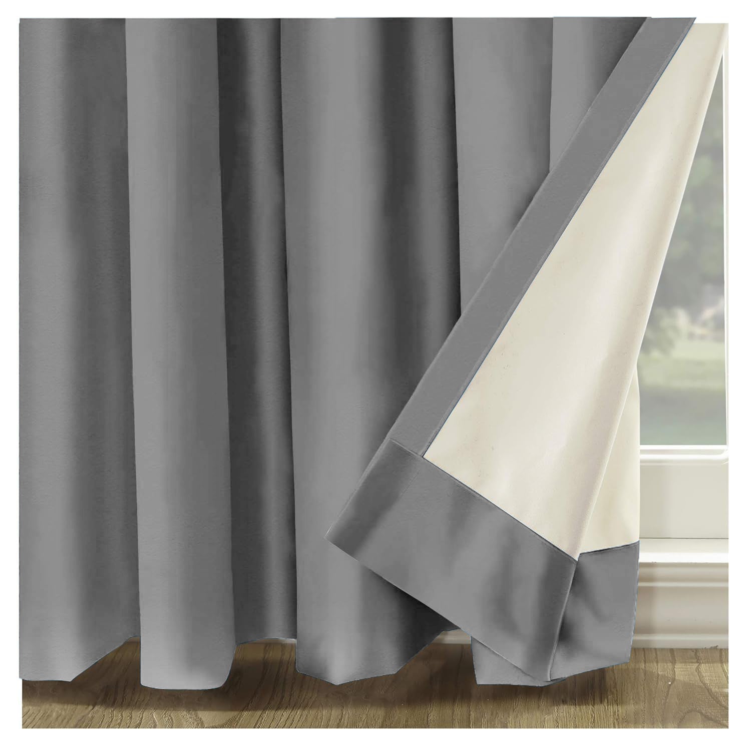 ZETA GREY BLACKOUT CURTAIN