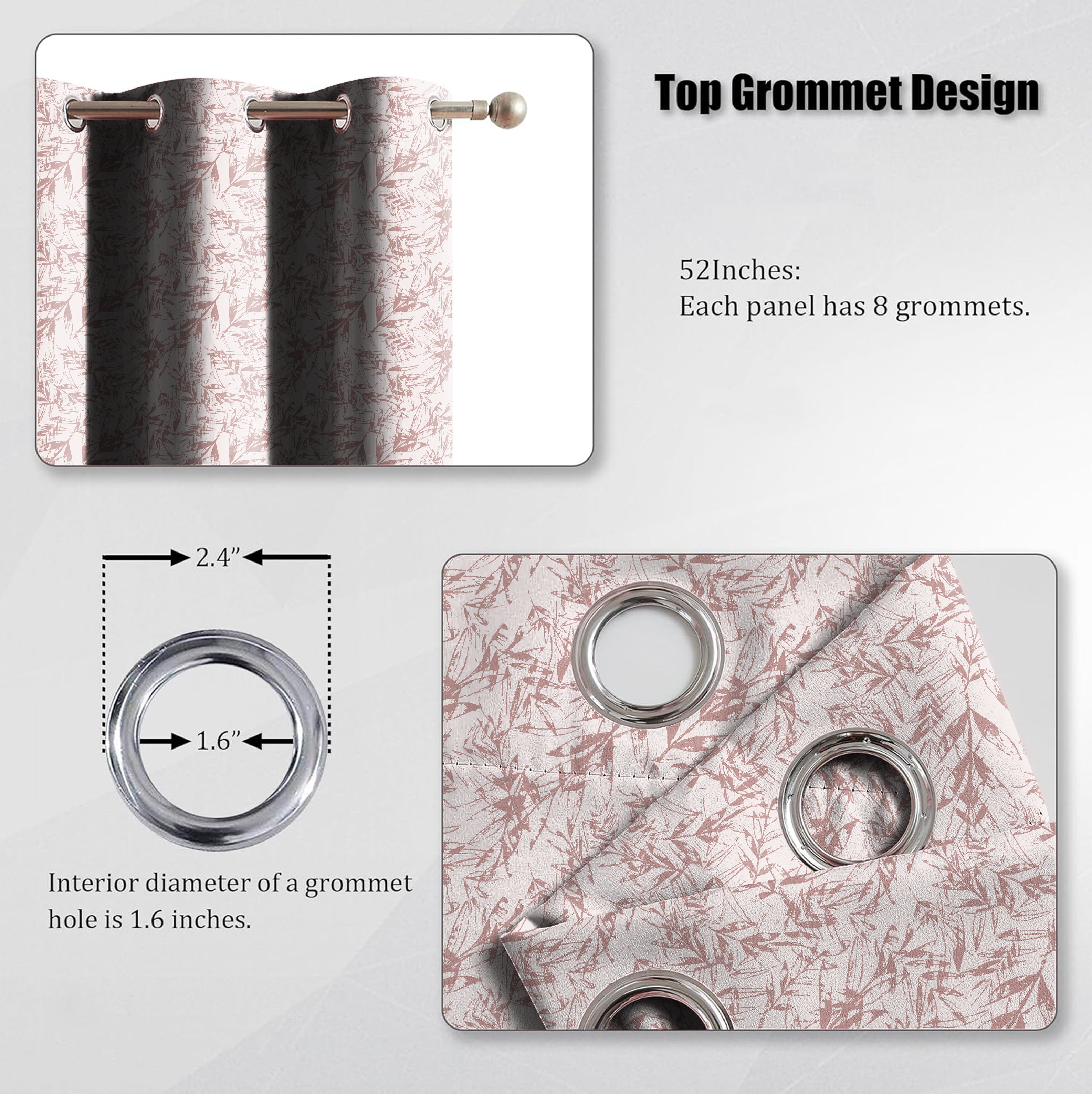 KENTON PINK PRINTED BLACKOUT CURTAIN