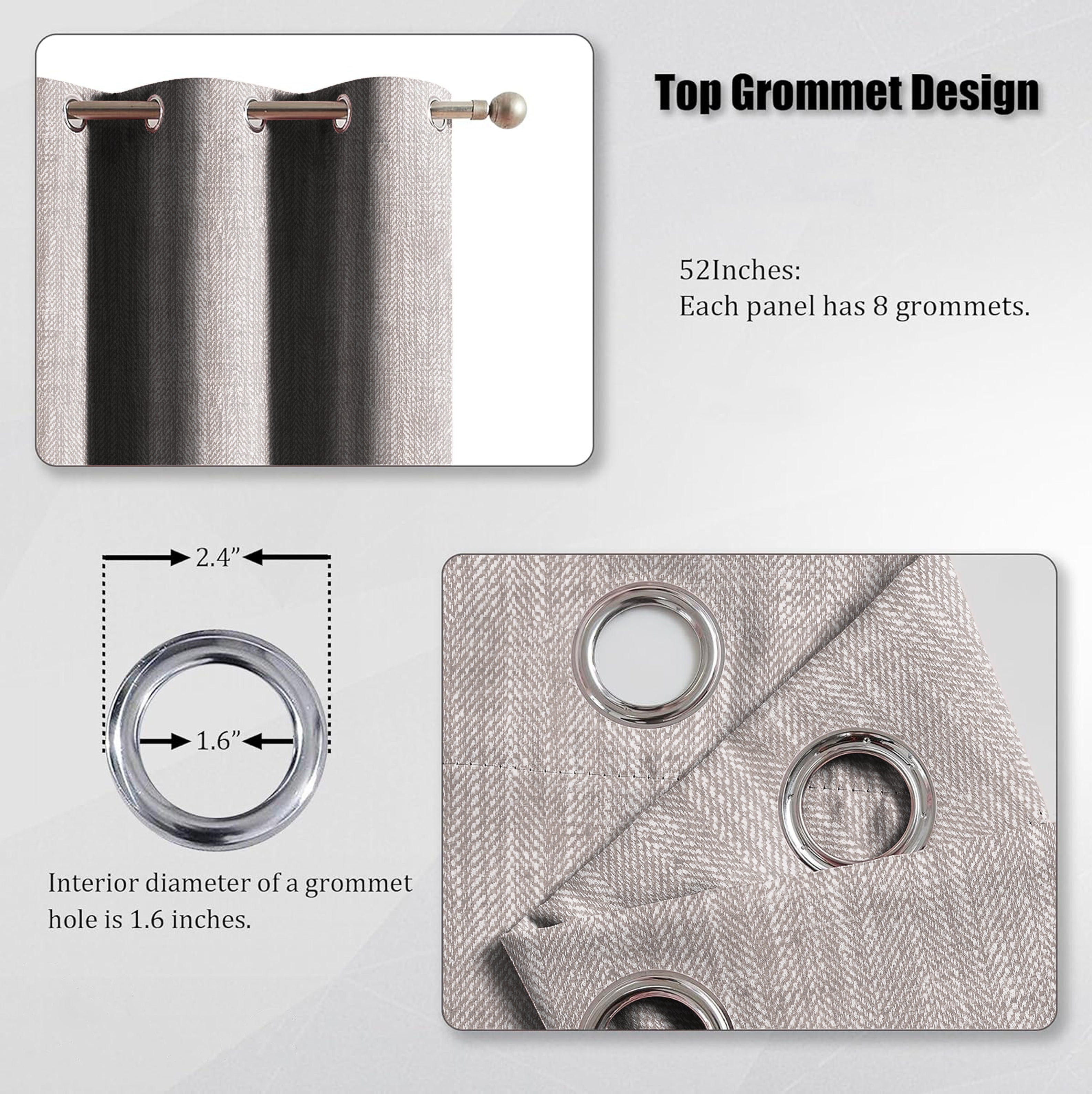 BELGRAVIA STONE PRINTED BLACKOUT CURTAIN