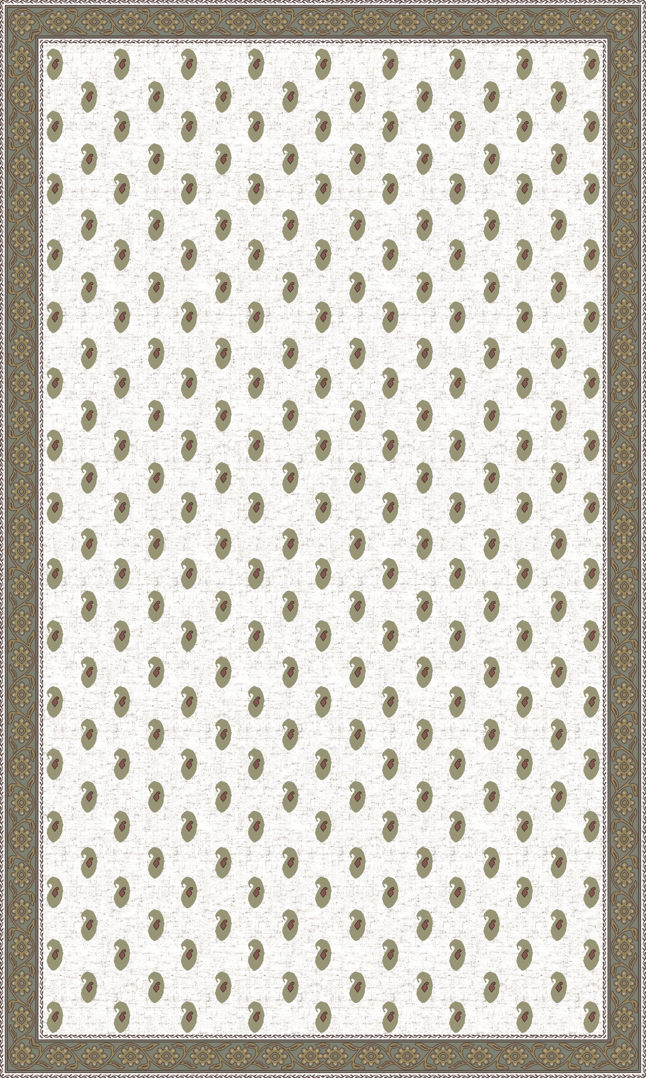 JAIPUR GREEN BLOCK PRINT TABLE CLOTH