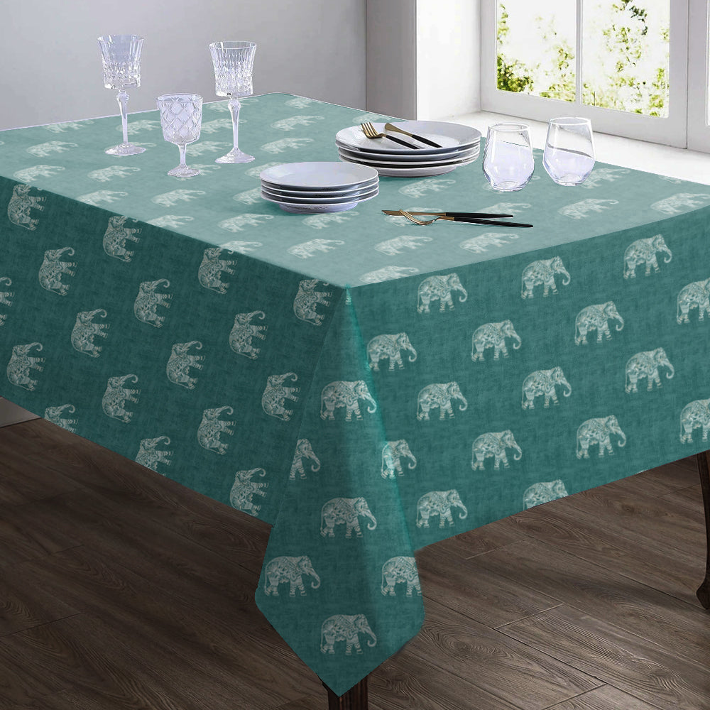 Jodhpur Elephant 6 Seater Table Cloth Teal