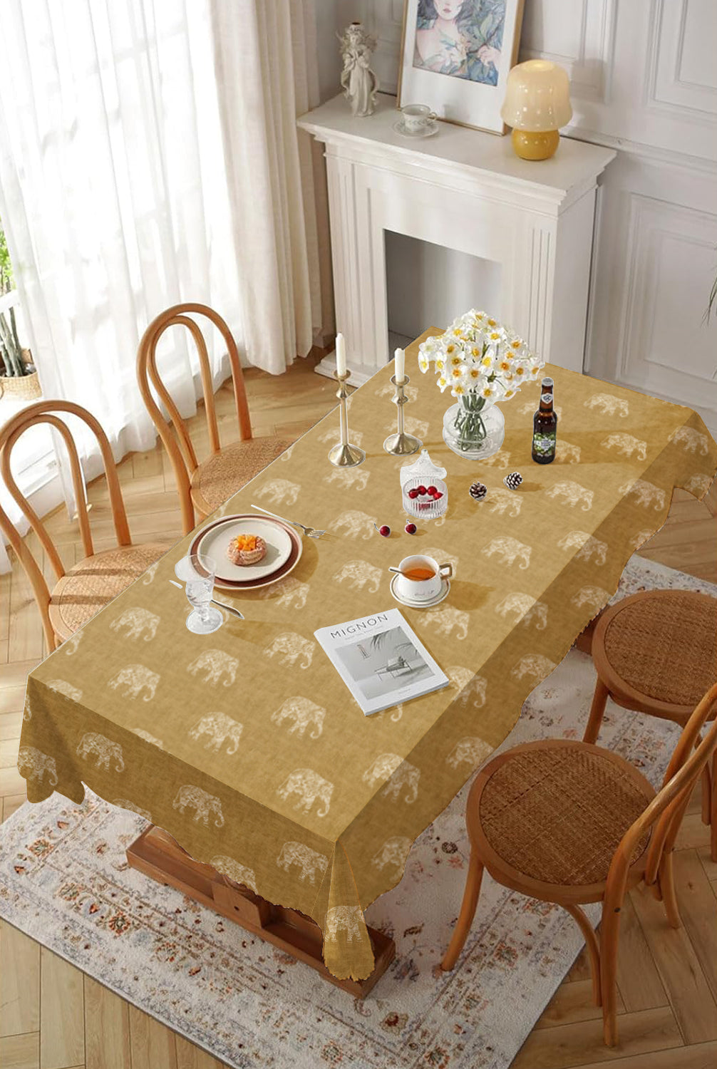 Jodhpur Elephant 6 Seater Table Cloth Camel