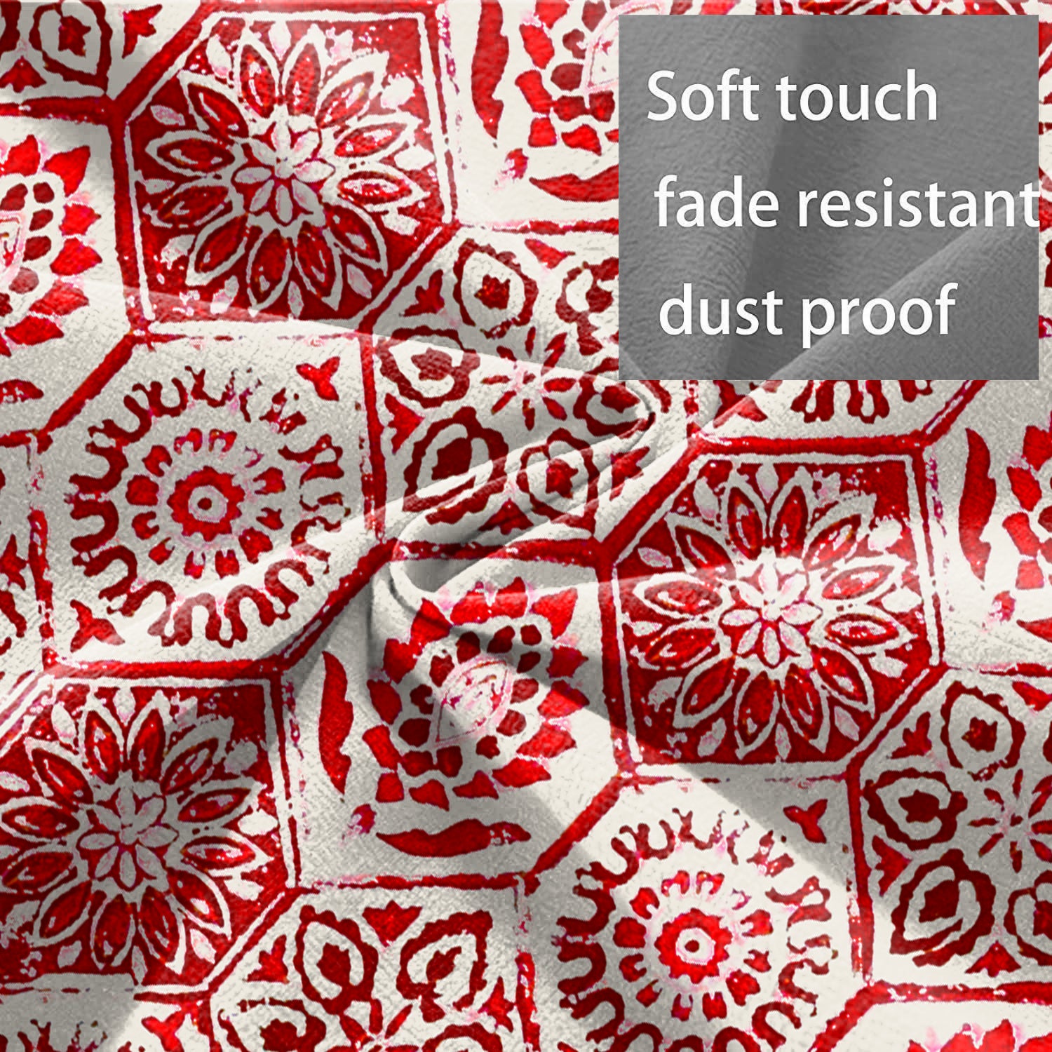 ANKARA RED 6 SEATER TABLE CLOTH