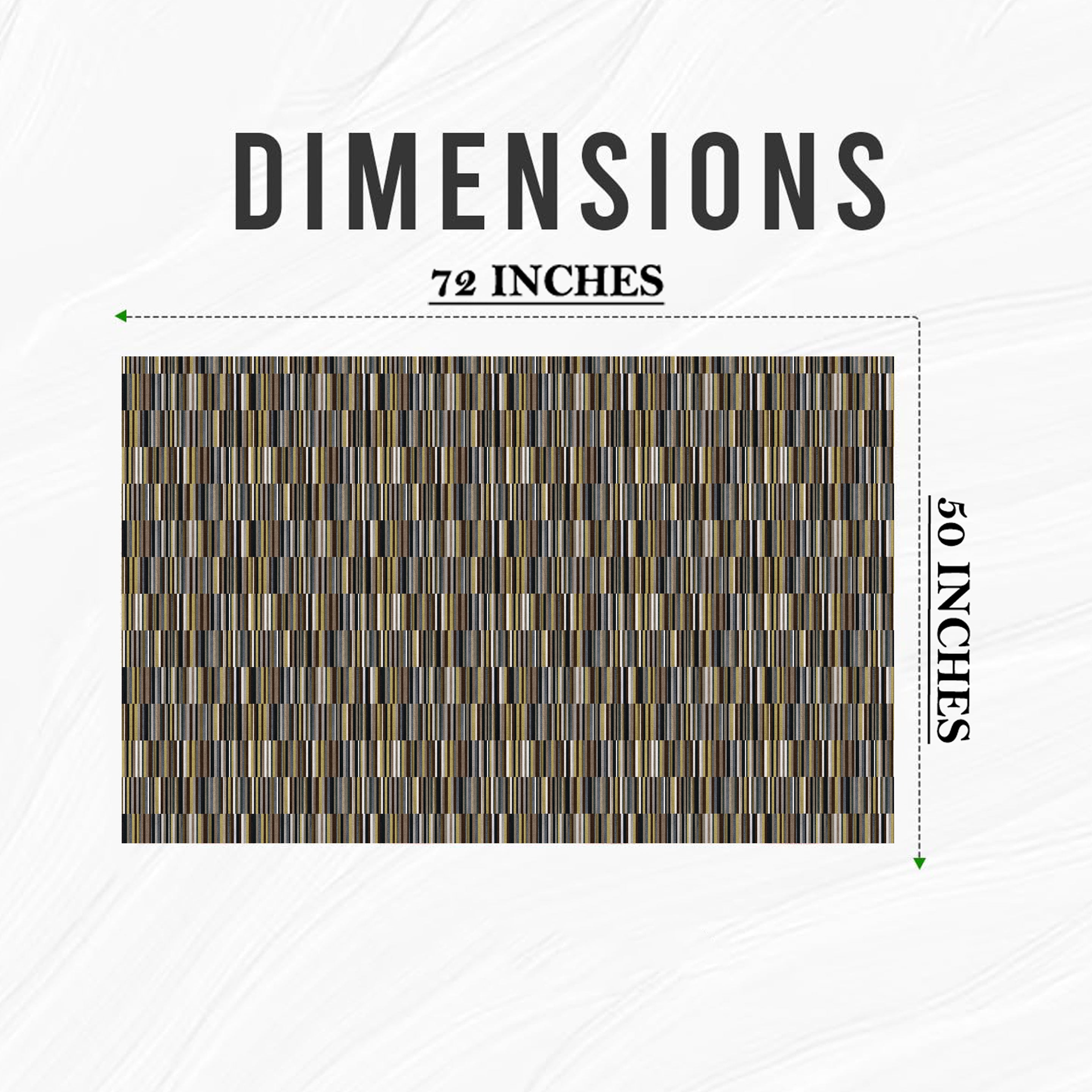 ILLUSION DASH 6 SEATER TABLE CLOTH BROWN/YELLOW
