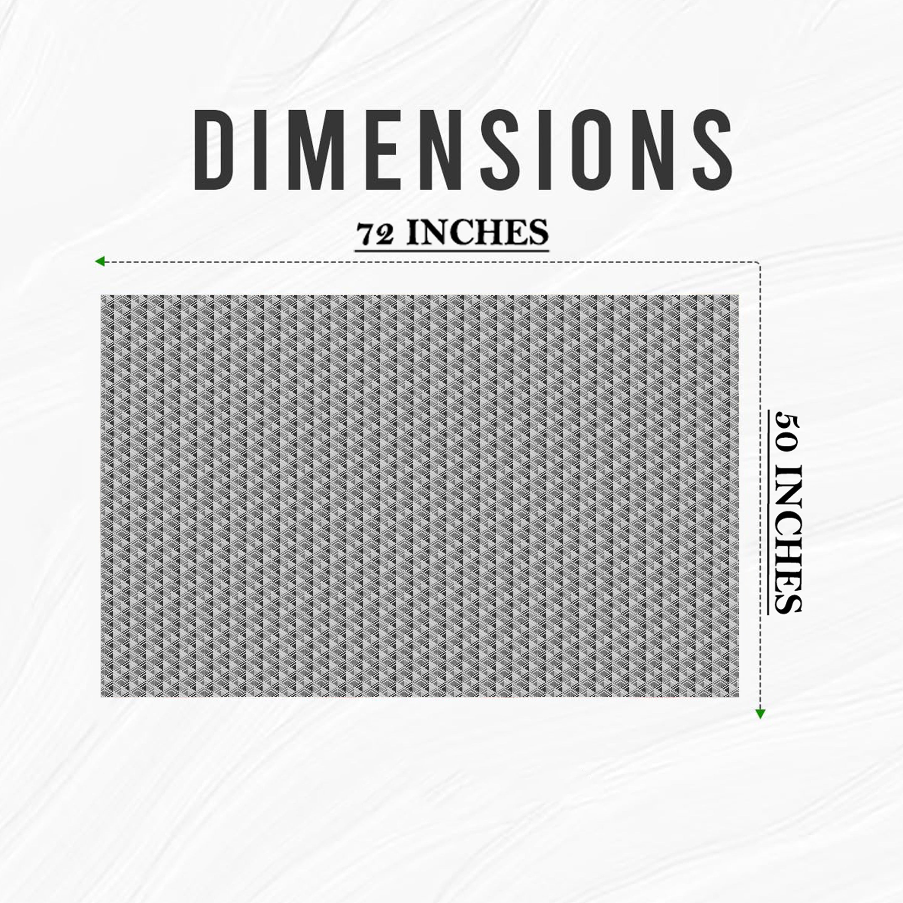 ILLUSION MULTI TRIANGLE 6 SEATER TABLE CLOTH BLACK/GREY