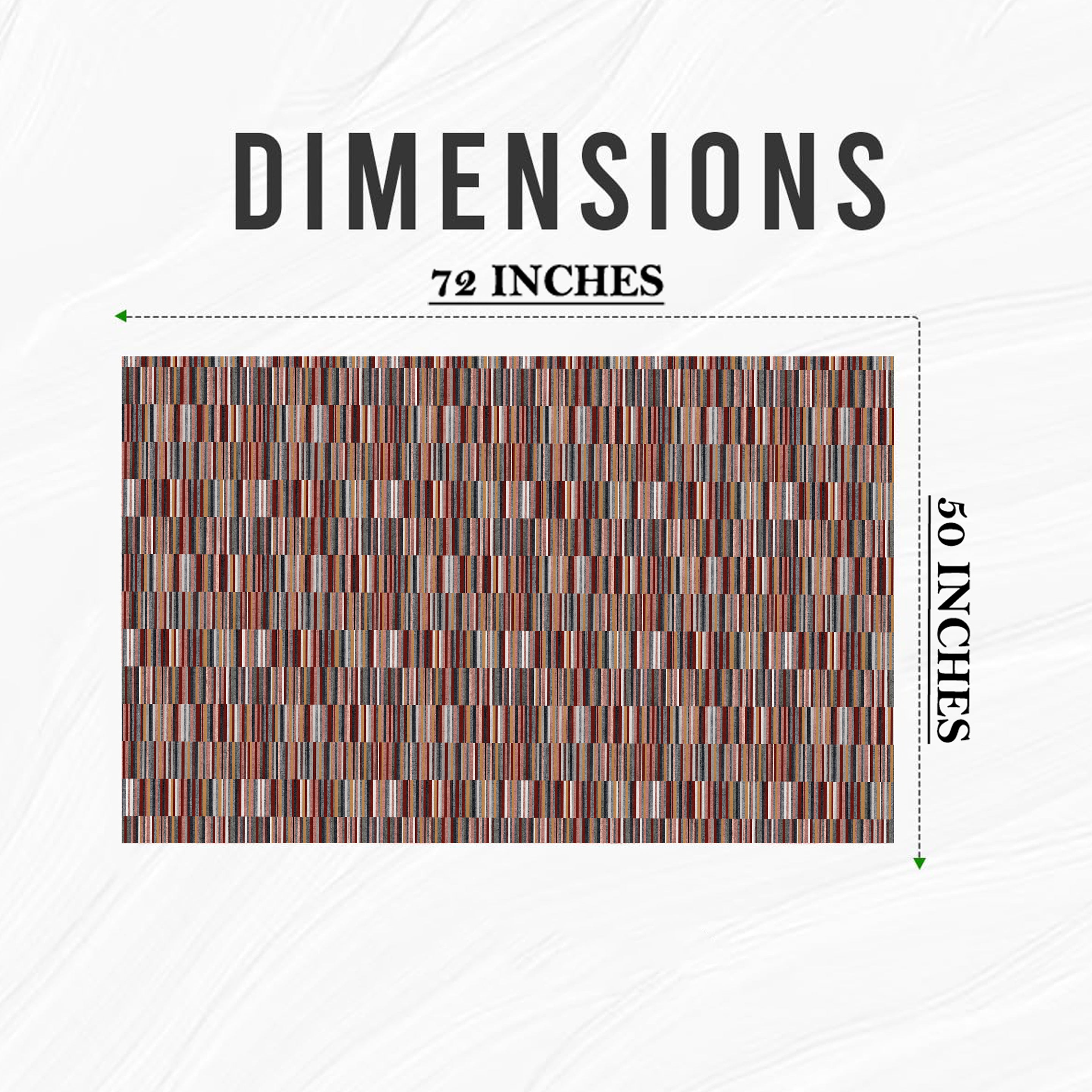 ILLUSION DASH 6 SEATER TABLE CLOTH RED/CAMEL