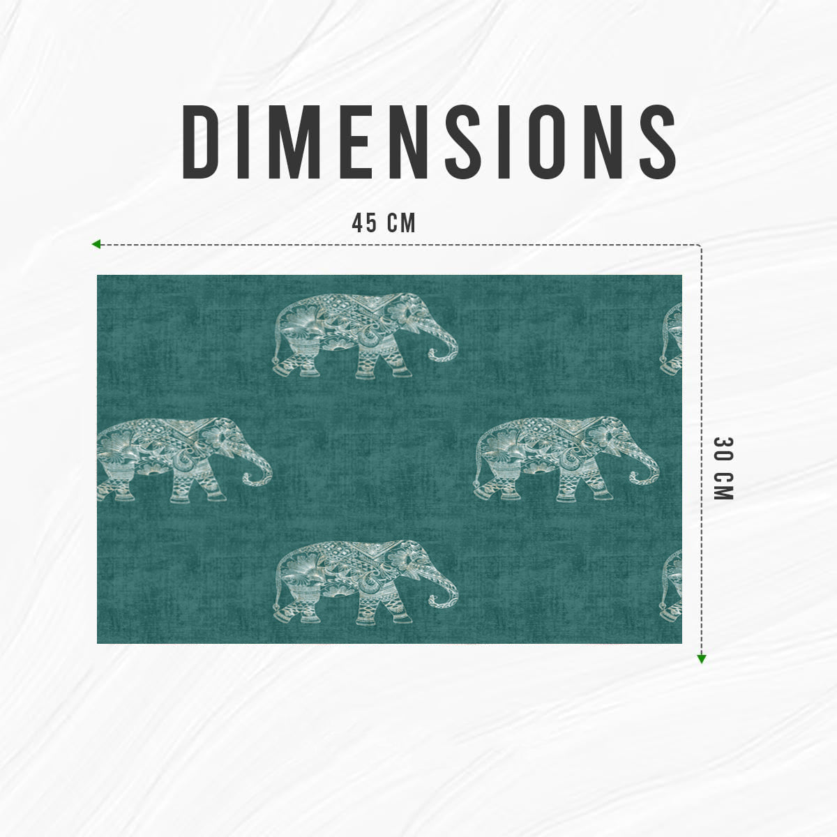 JODHPUR ELEPHANT TEAL TABLE CLOTH