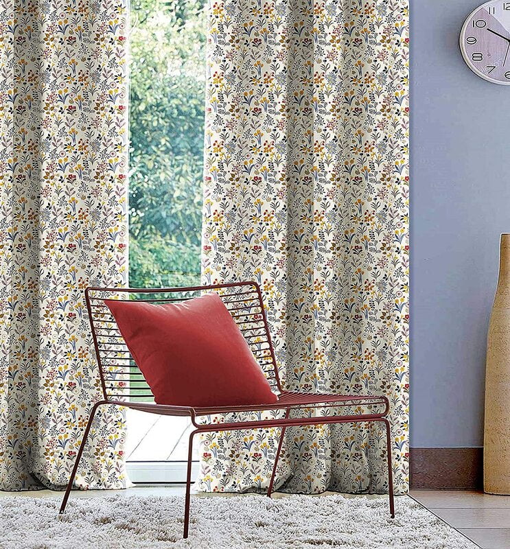 COCO BLUE CURTAIN BLACKOUT PRINTED