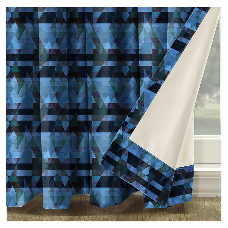 RUGA BLUE CURTAIN BLACKOUT PRINTED