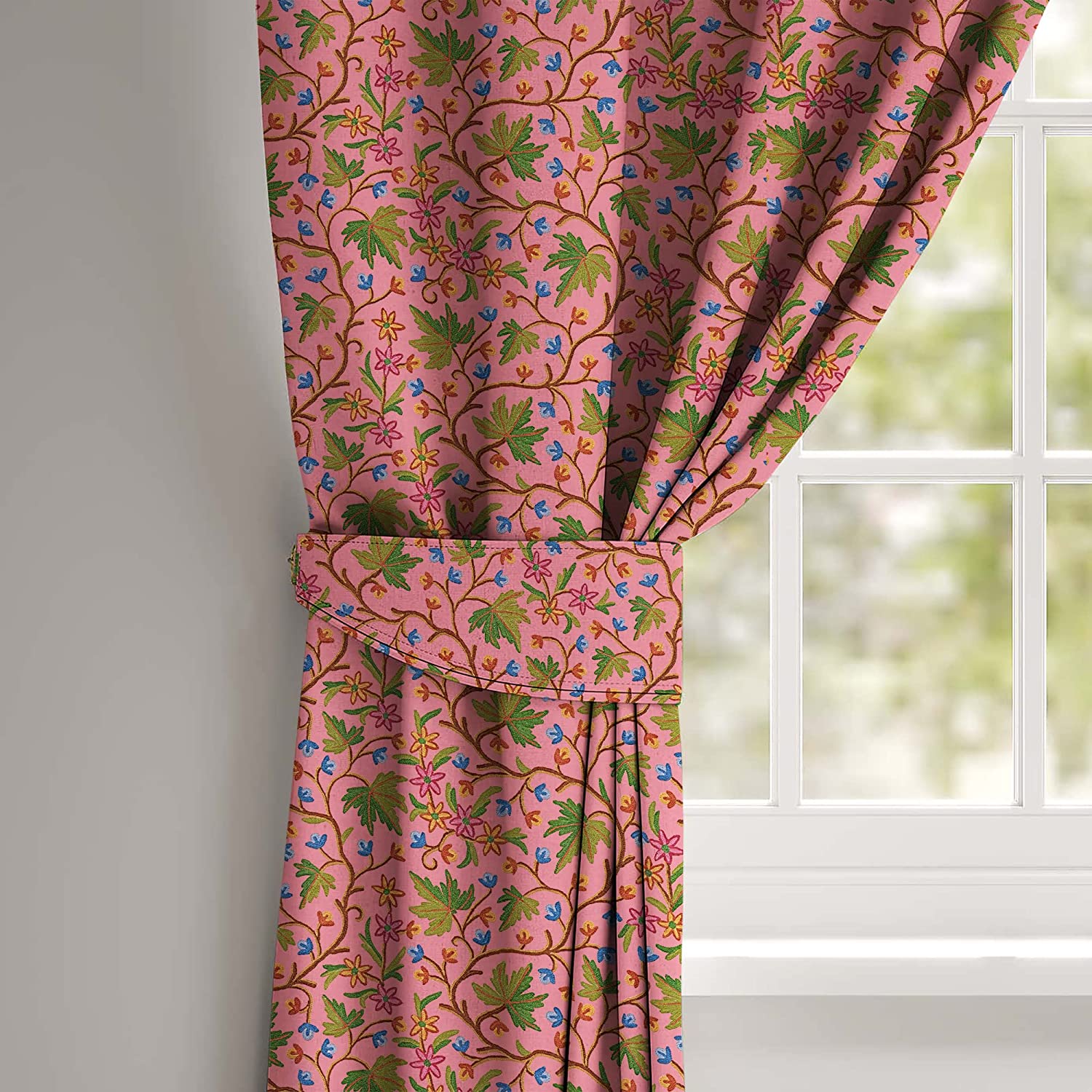 VAROSKI KASHMIRI PINK BLACKOUT CURTAIN