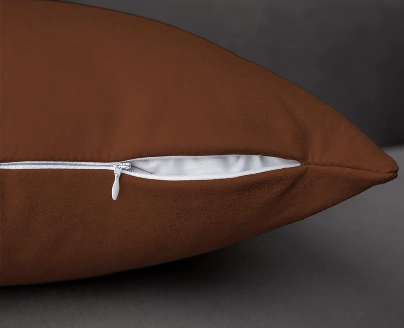 SUEDE RUST CUSHION COVER