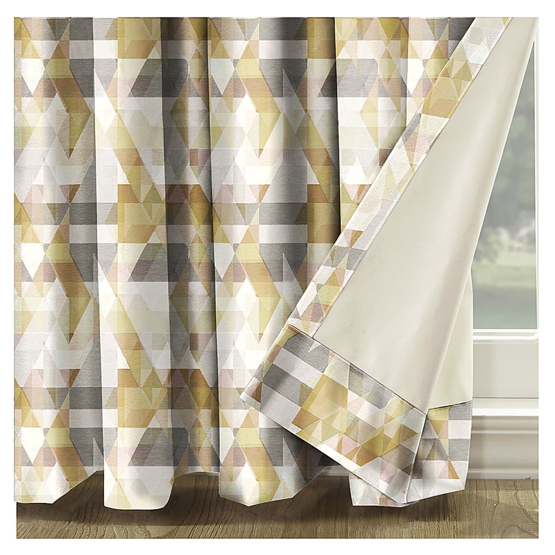 RUGA YELLOW CURTAIN BLACKOUT PRINTED