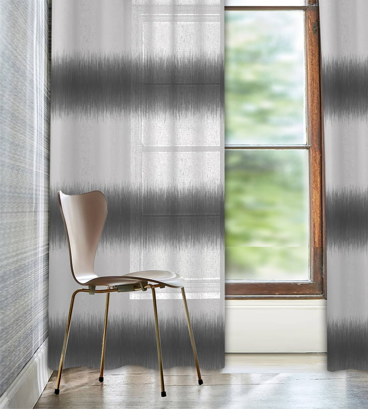 TERRE GREY LINEN SHEER CURTAIN