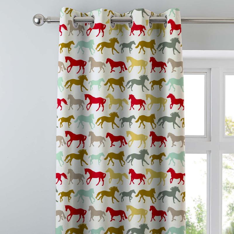 PONY RED BLACKOUT CURTAIN