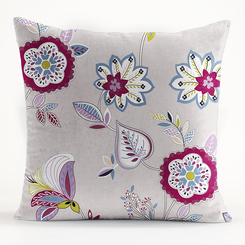 CUSHION COVER BEAU PINK MATTY DIGITAL PRINTED (Pack of 2)