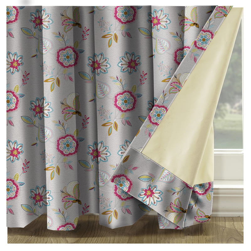 BEAU RED PRINTED BLACKOUT CURTAIN