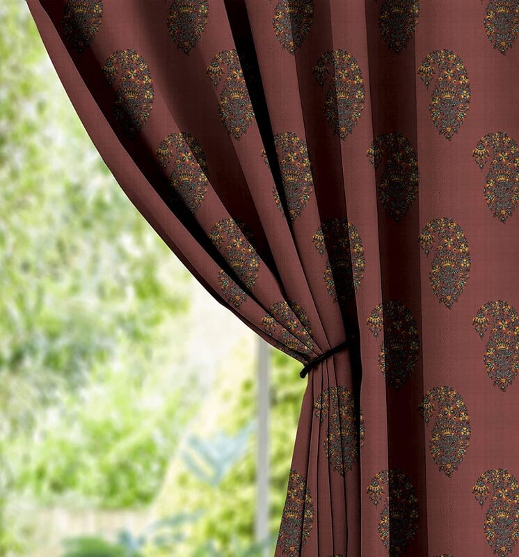 CALYX RED BLACKOUT CURTAIN