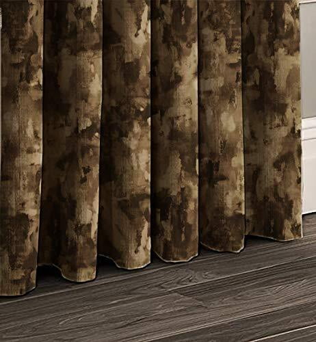 EDEN BROWN BLACKOUT PRINTED CURTAIN