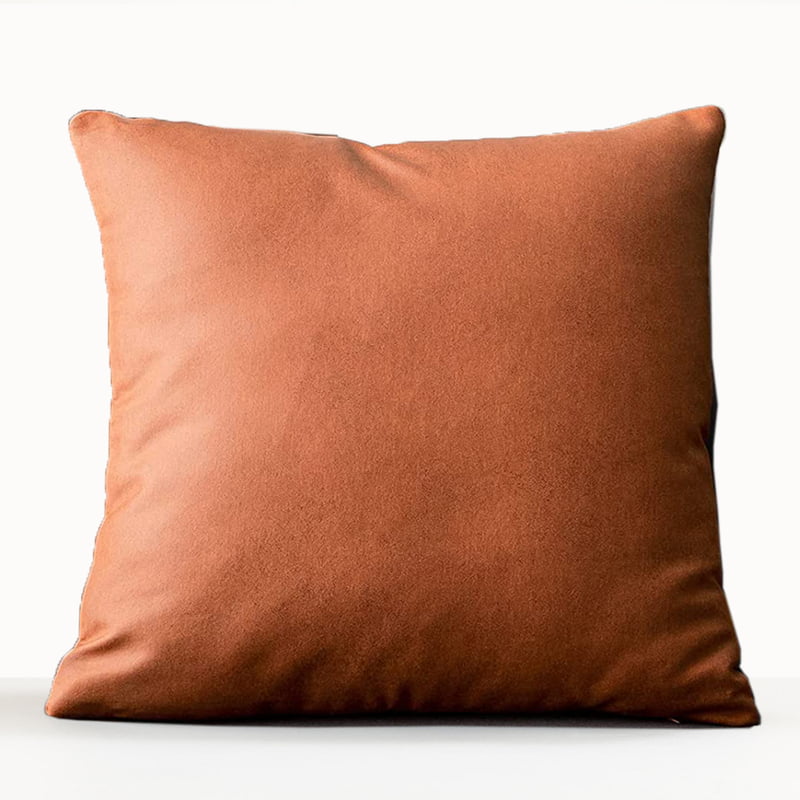 SUEDE ORANGE (16X16 INCH) CUSHION COVER