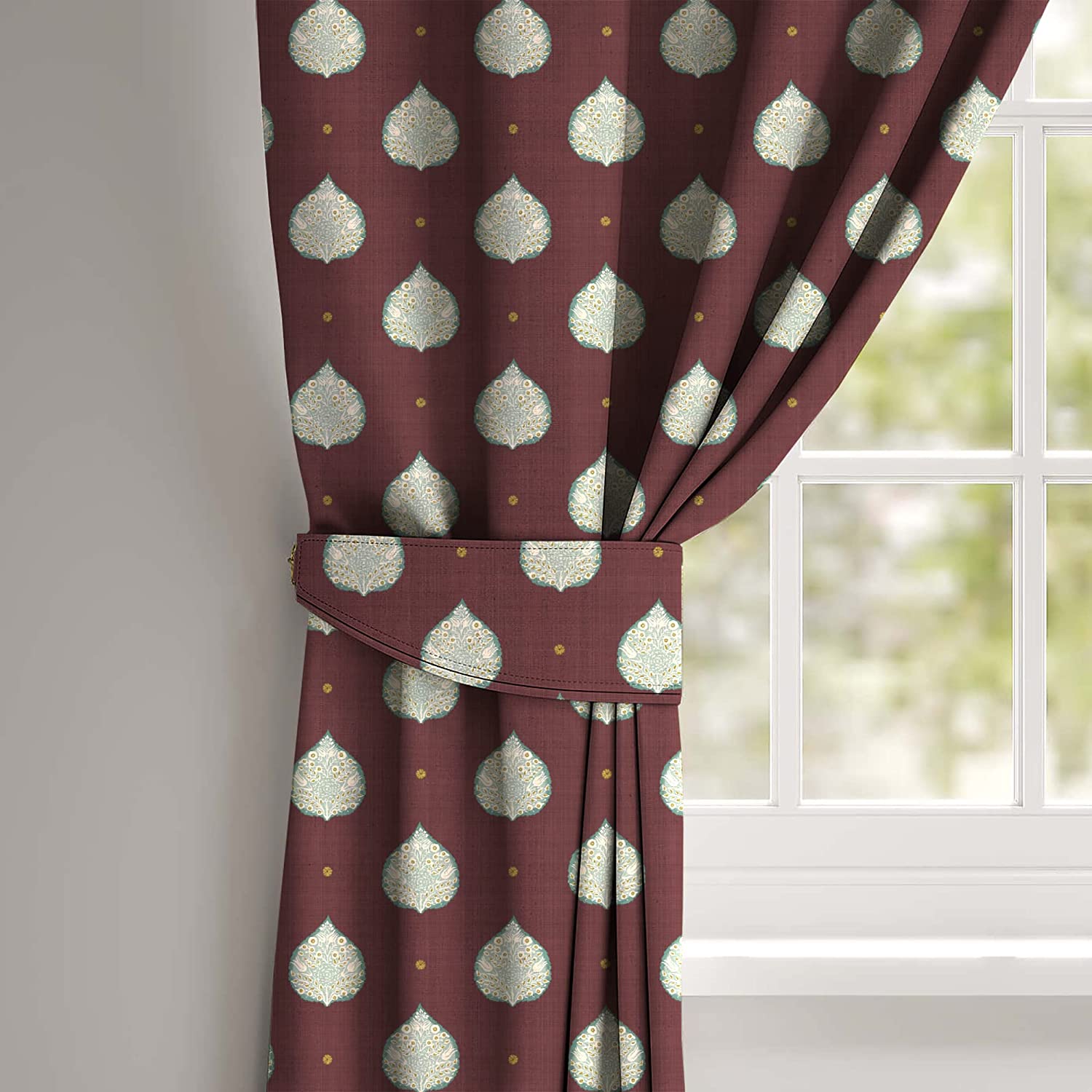ABBOT STORM RED BLACKOUT CURTAIN