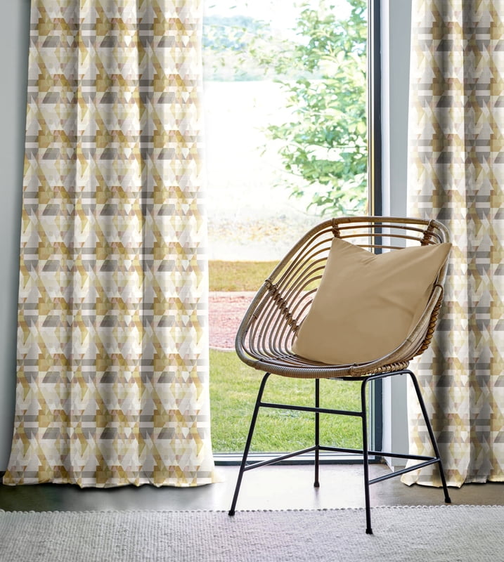 RUGA YELLOW CURTAIN BLACKOUT PRINTED