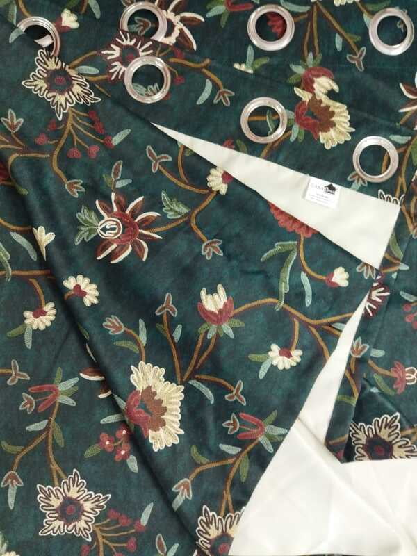 KASHMIRI GREEN PRINTED BLACKOUT CURTAIN