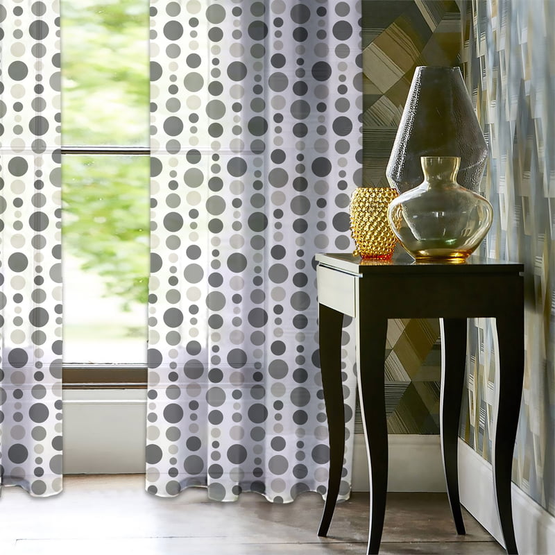 STILO GREY LINEN SHEER CURTAIN