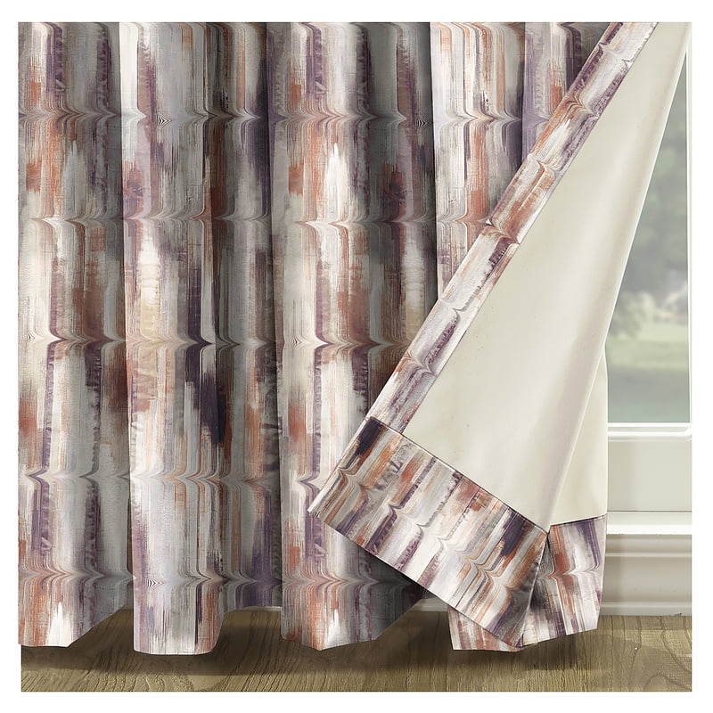 LIMA BROWN CURTAIN BLACKOUT PRINTED