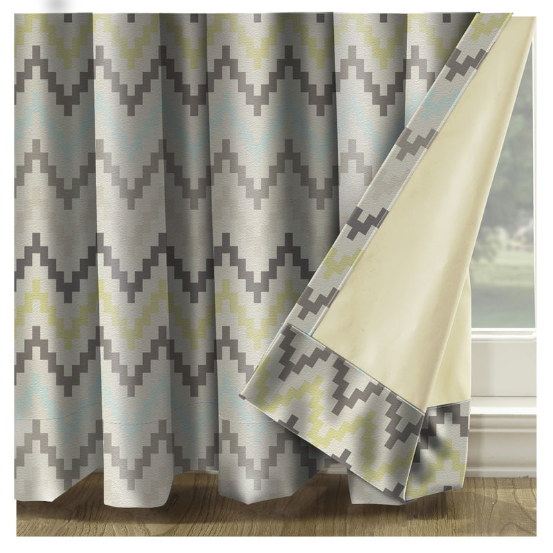 DYKE LIME CURTAIN BLACKOUT PRINTED