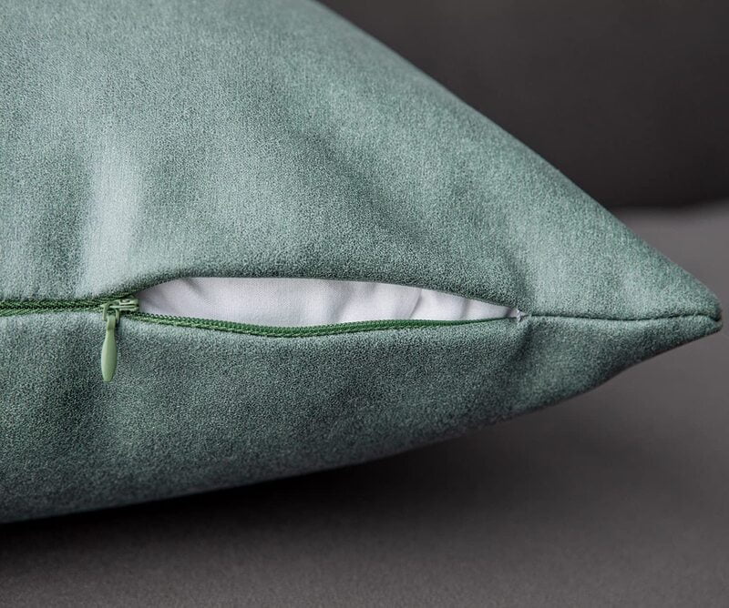 SUEDE SEAGREEN CUSHION COVER (Pack of 2)