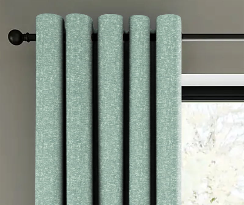 SUNBLOCK TEXTURE LASA SEA GREEN BLACKOUT CURTAIN