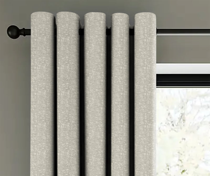 SUNBLOCK TEXTURE LASA GREY BLACKOUT CURTAINS