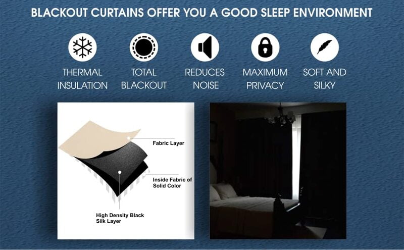 BEAU BLUE CURTAIN BLACKOUT PRINTED FOR LIVING & BEDROOMS